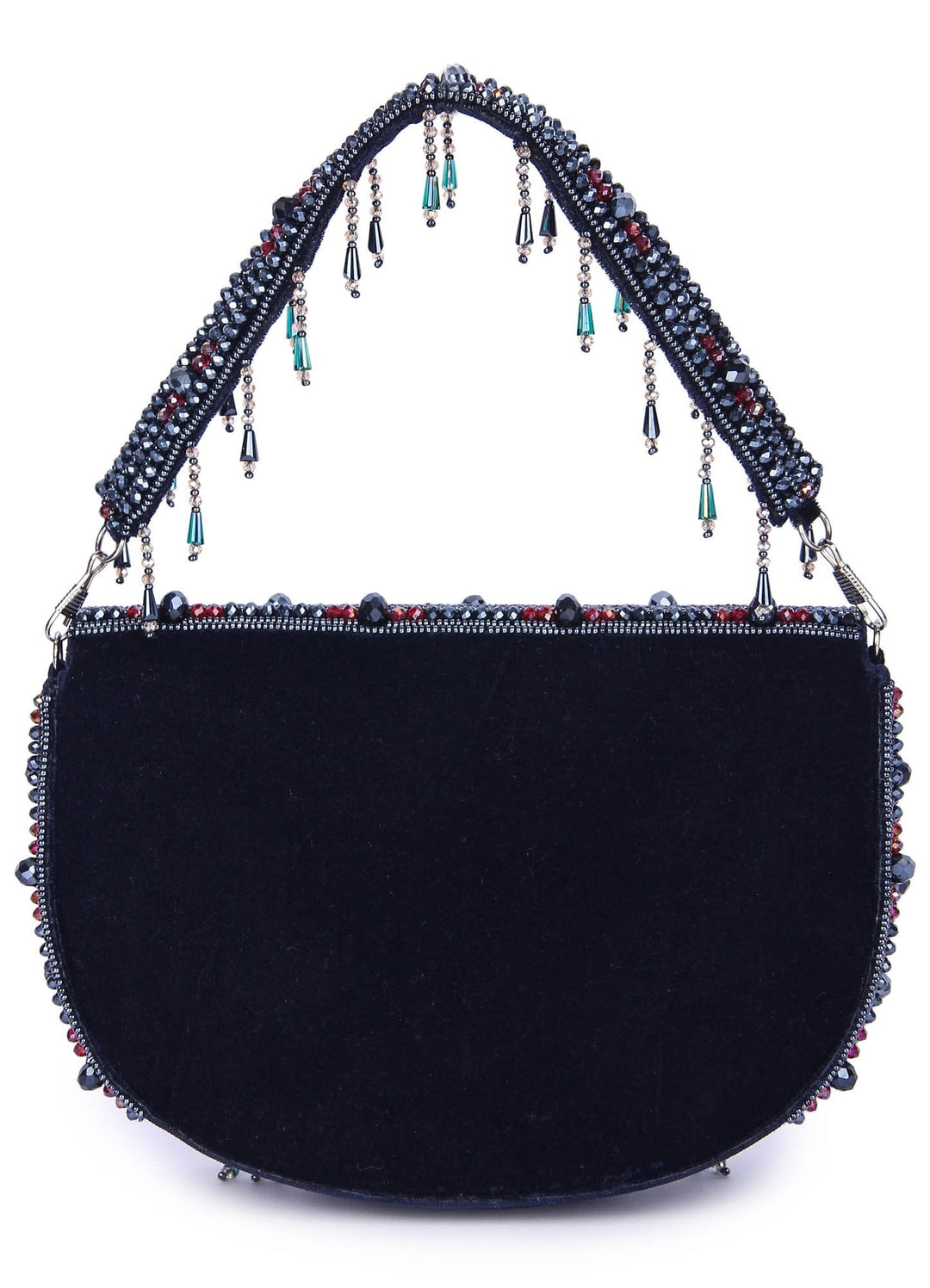 Dark Blue Zayena Clutch The Purple Sack - Fabilicious Fashion