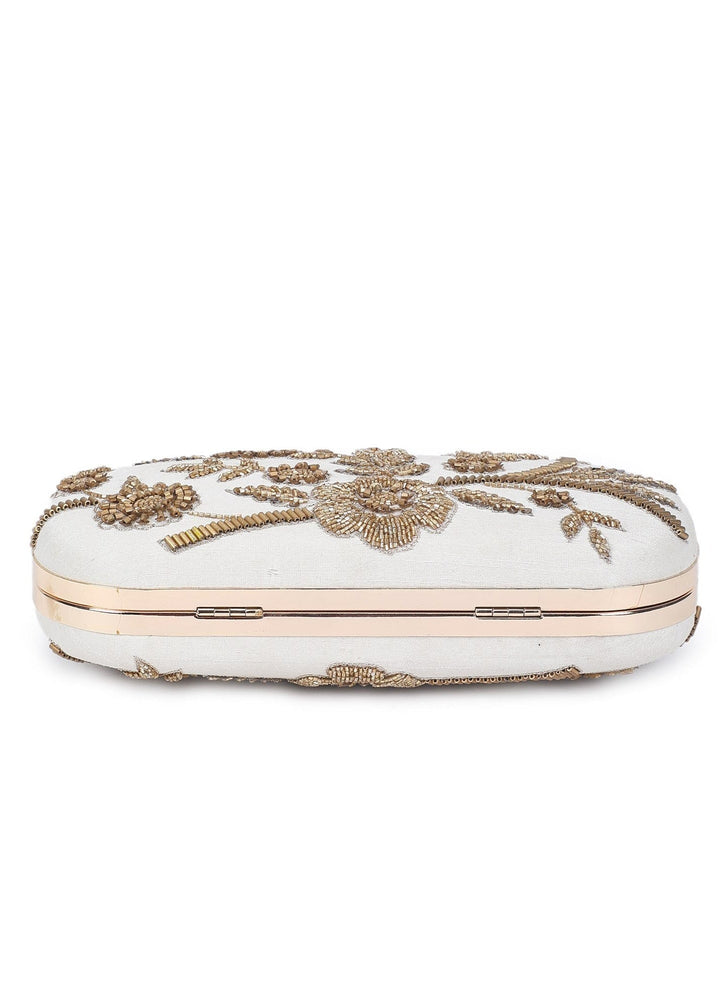 Dazzling Beige Clutch The Purple Sack - Fabilicious Fashion