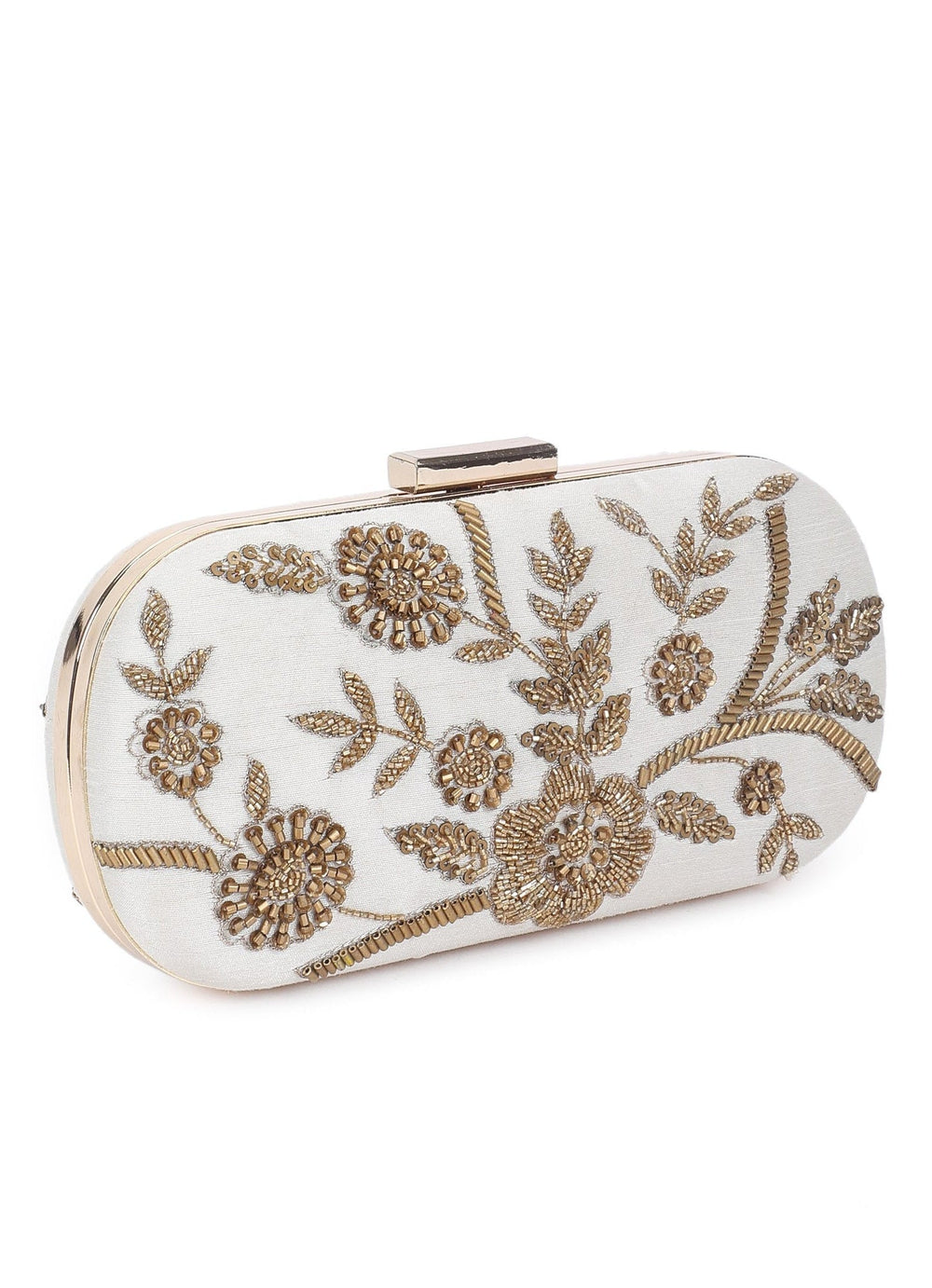 Dazzling Beige Clutch The Purple Sack - Fabilicious Fashion