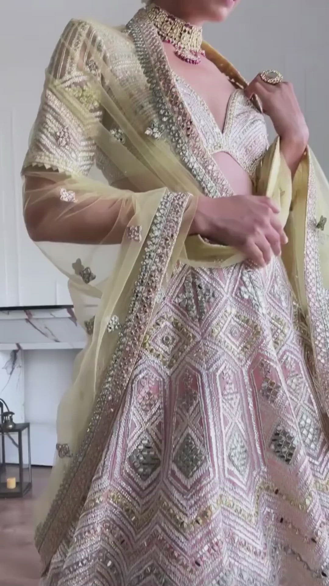 Ruhi Soft Blush Pink Lehenga Set