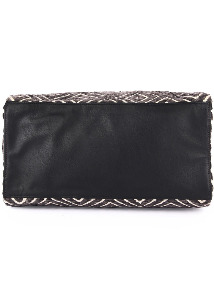 Diamond Pattern Tote Bag The Purple Sack - Fabilicious Fashion