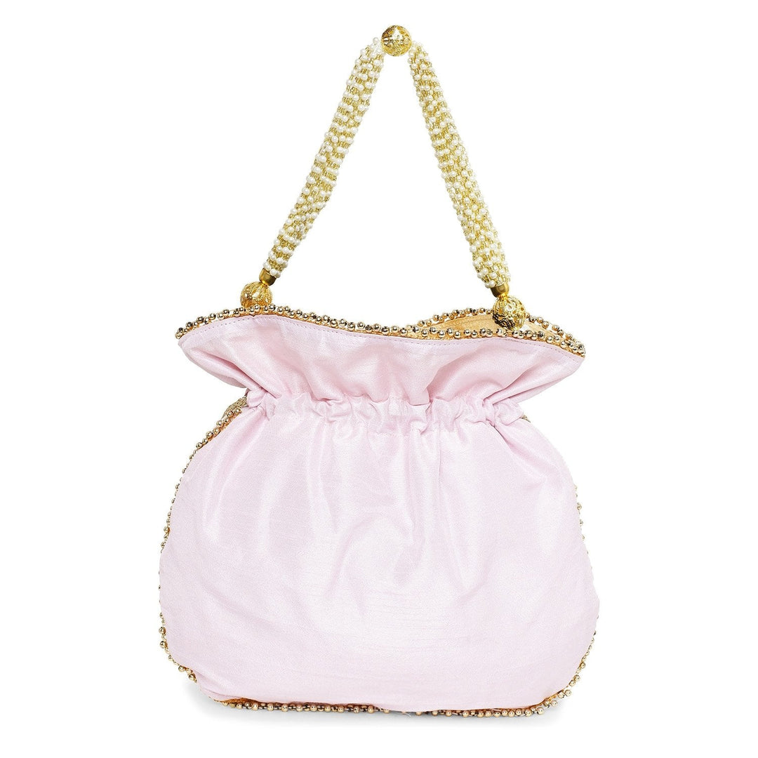 Dust Pink Pearl Potli The Purple Sack - Fabilicious Fashion