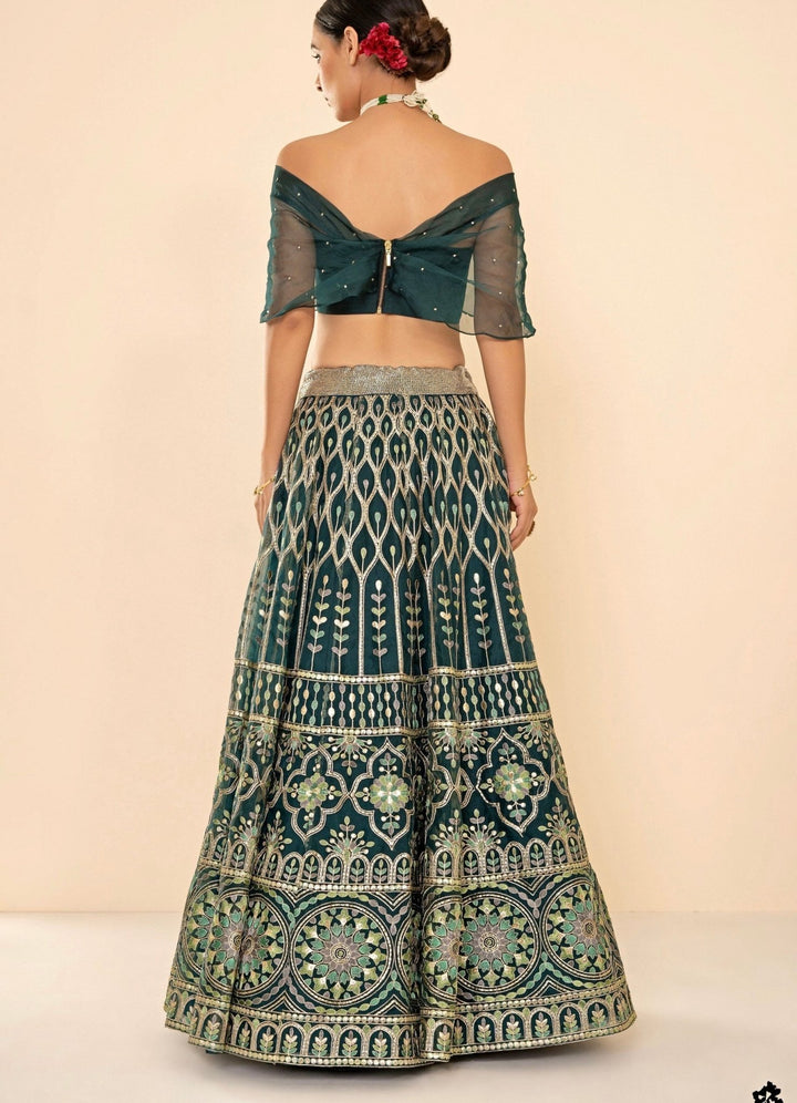 Emerald Mosaic Lehenga Set Studio Iris - Fabilicious Fashion