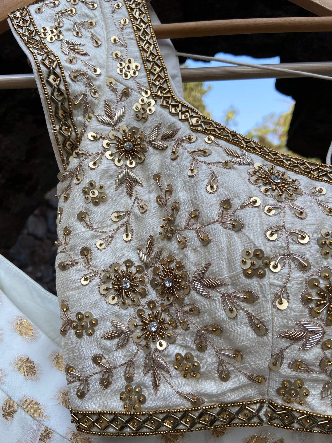 Ethereal Ivory Embroidered Lehenga Set Priti Sahni - Fabilicious Fashion