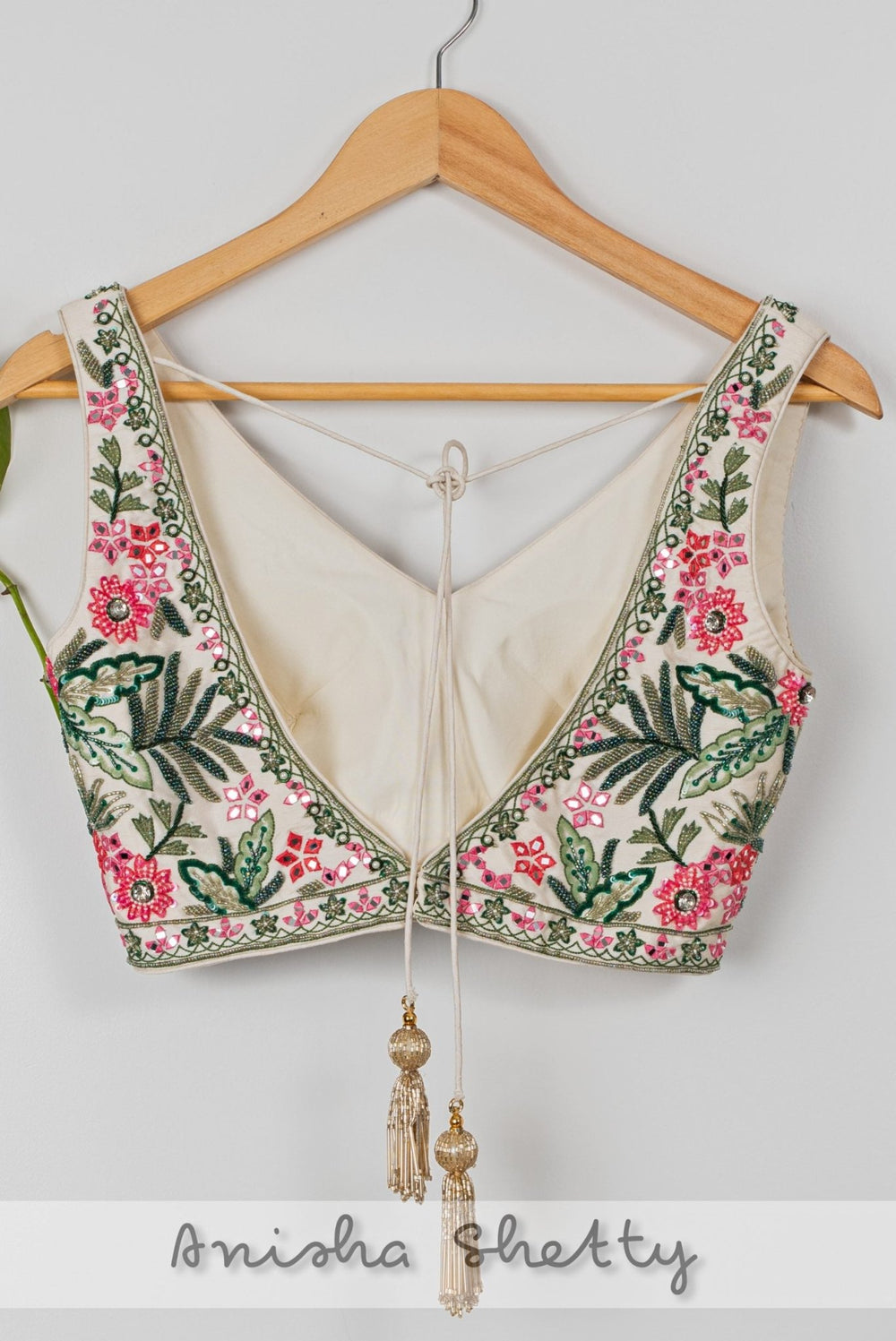 Fern and Floral Multicolour Silk Blouse Anisha Shetty - Fabilicious Fashion