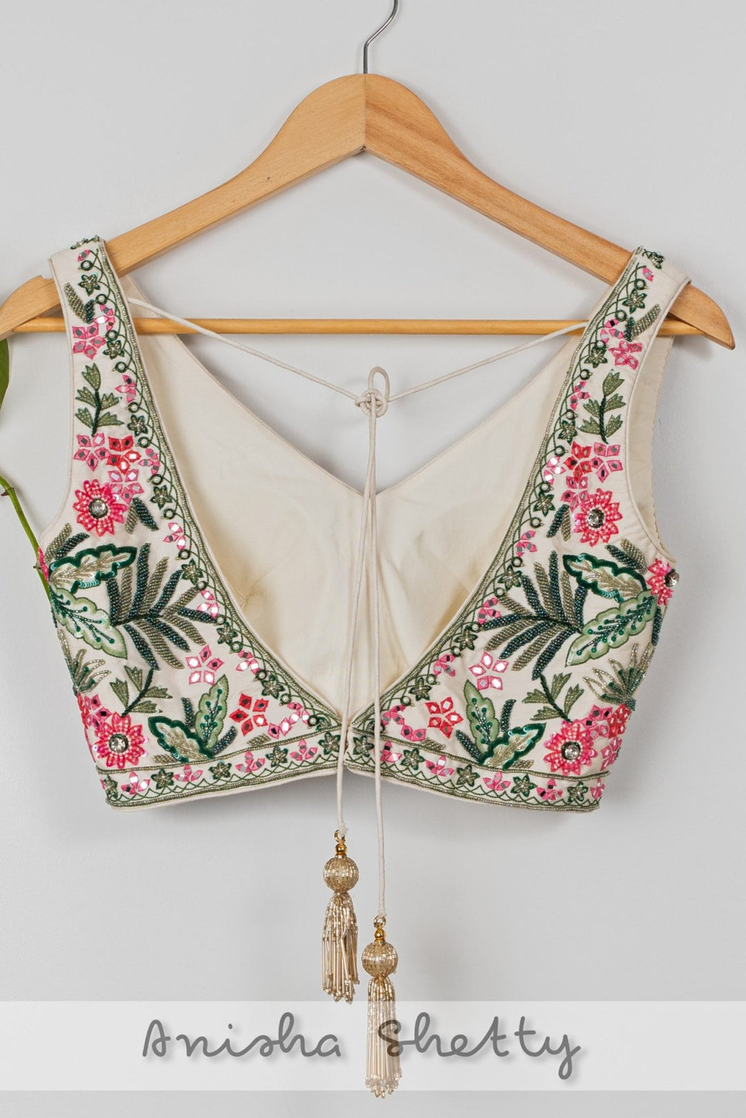 Fern and Floral Multicolour Silk Blouse Anisha Shetty - Fabilicious Fashion