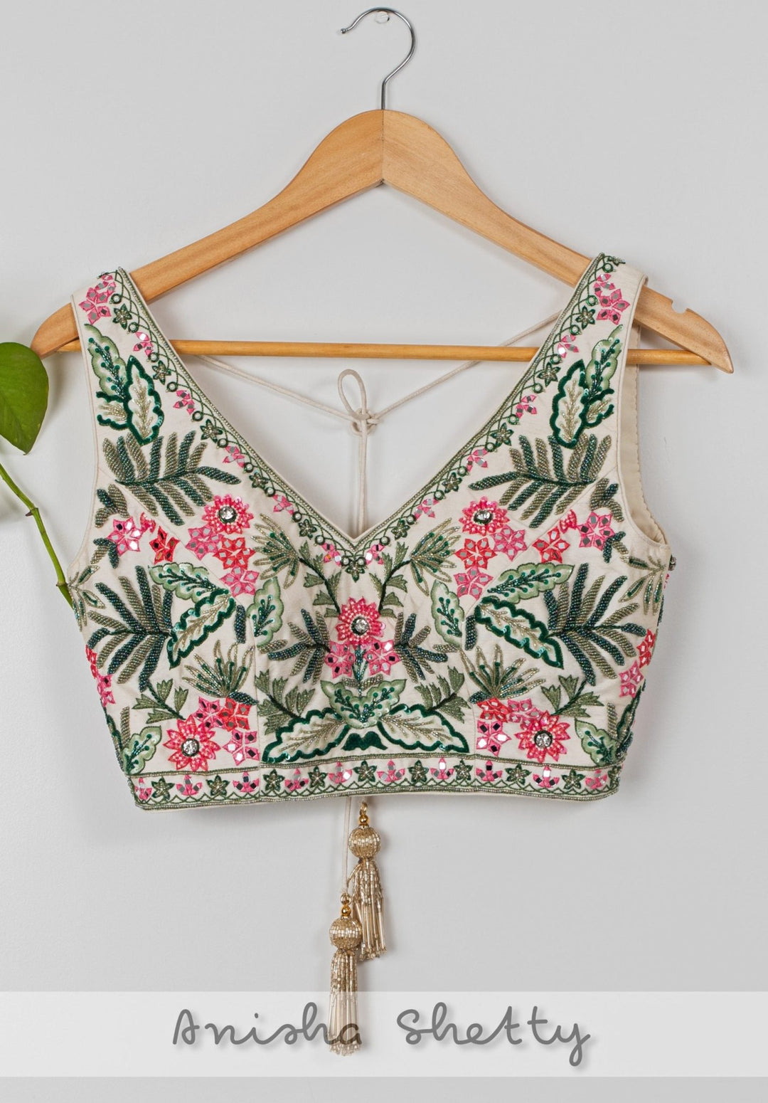 Fern and Floral Multicolour Silk Blouse Anisha Shetty - Fabilicious Fashion