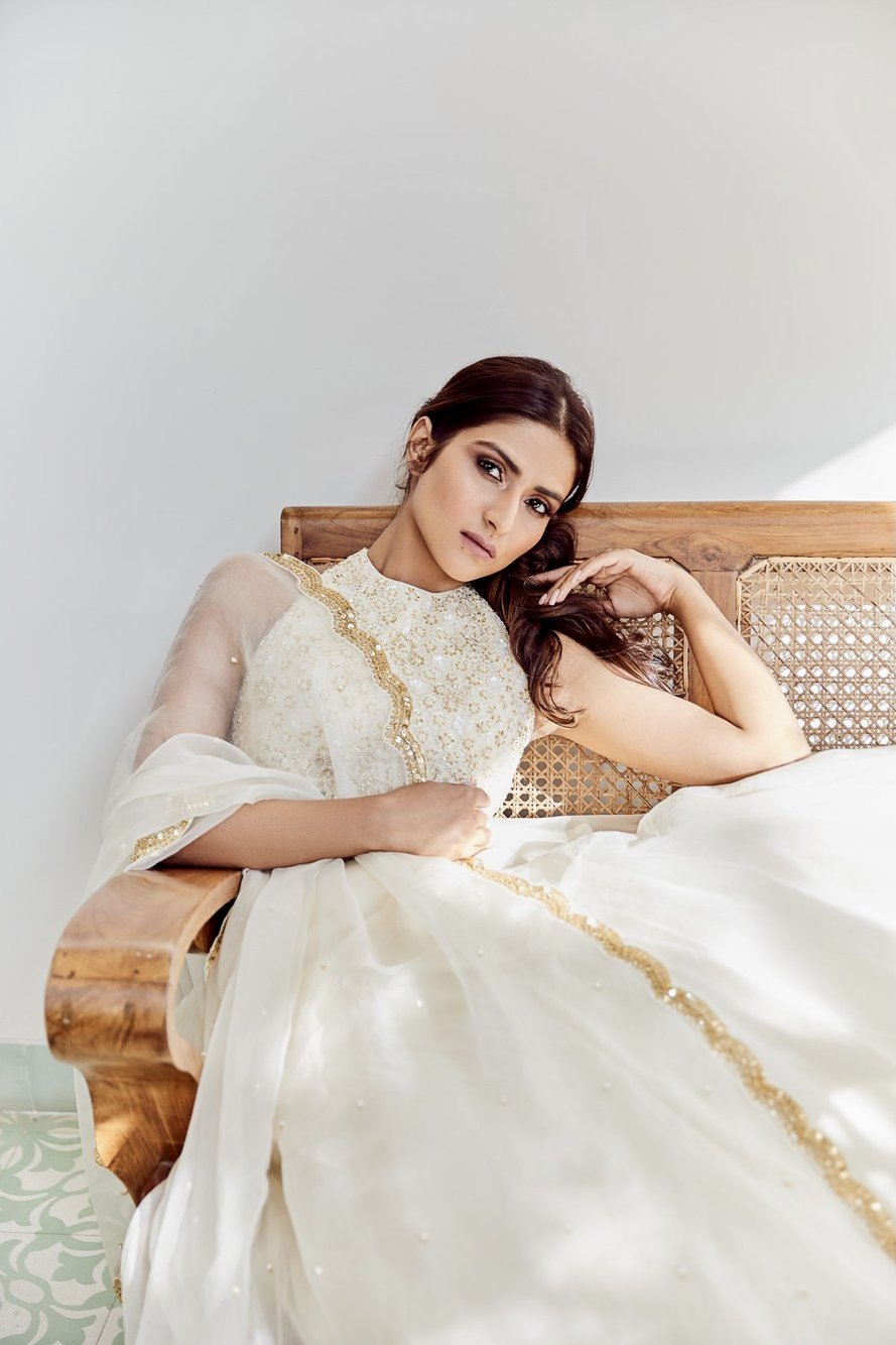 Floral Lace Set Duara - Fabilicious Fashion