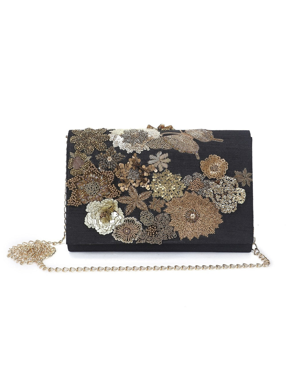 Floral Sparkle Clutch The Purple Sack - Fabilicious Fashion