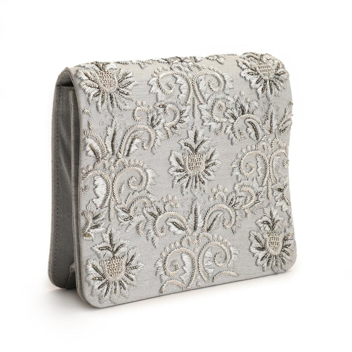 Flower Ripple Clutch The Purple Sack - Fabilicious Fashion