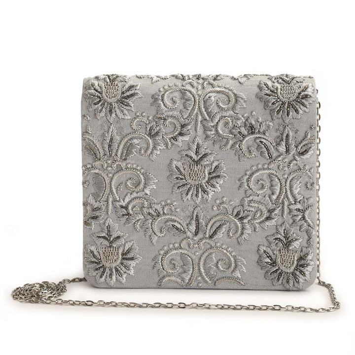Flower Ripple Clutch The Purple Sack - Fabilicious Fashion