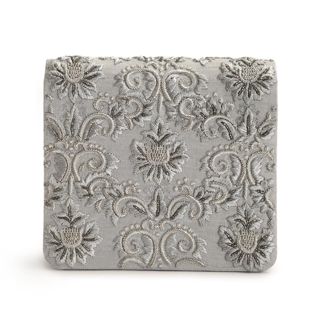 Flower Ripple Clutch The Purple Sack - Fabilicious Fashion