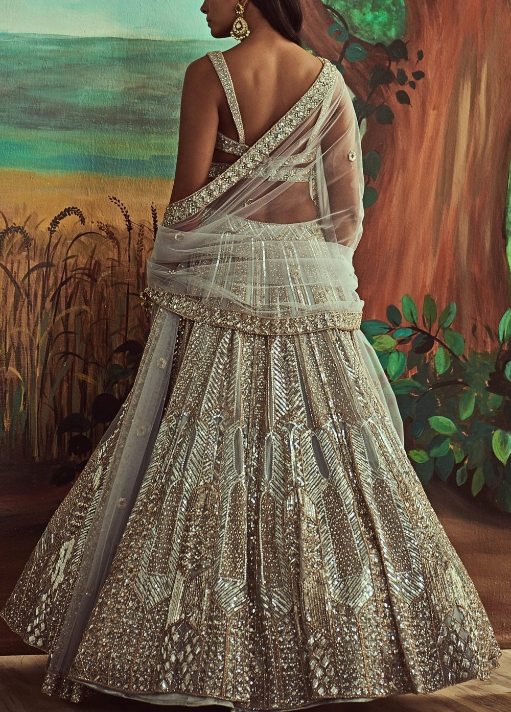 Glam Grey Sequins Lehenga Set Angad Singh - Fabilicious Fashion