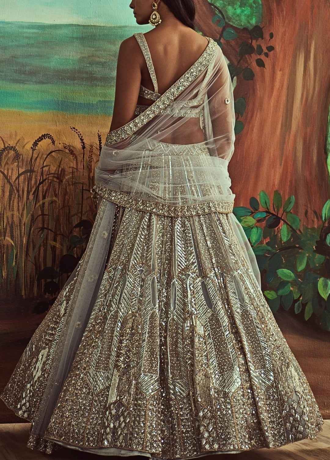 Glam Grey Sequins Lehenga Set Angad Singh - Fabilicious Fashion
