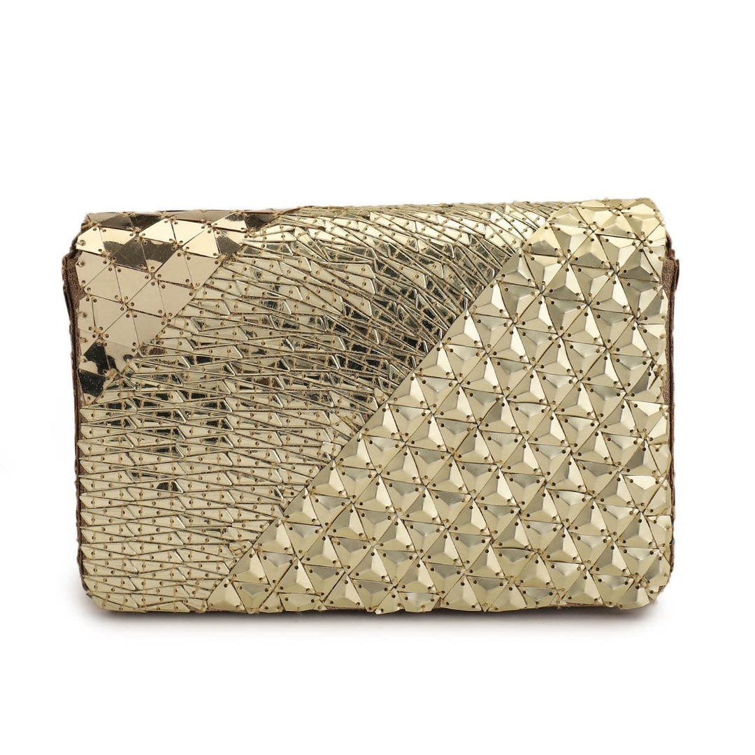 Gold Clutch The Purple Sack - Fabilicious Fashion