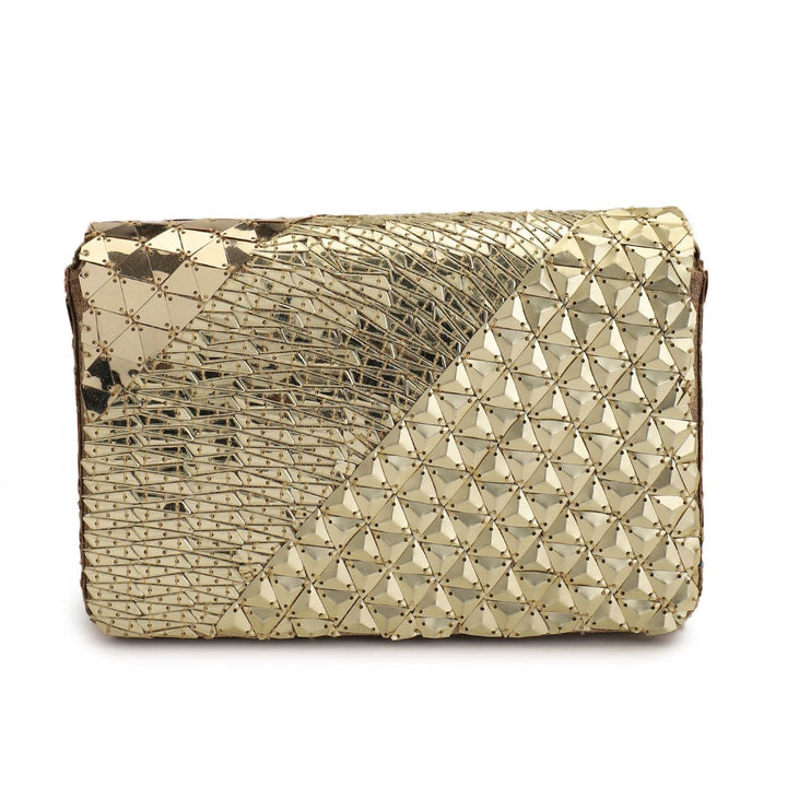 Gold Clutch The Purple Sack - Fabilicious Fashion