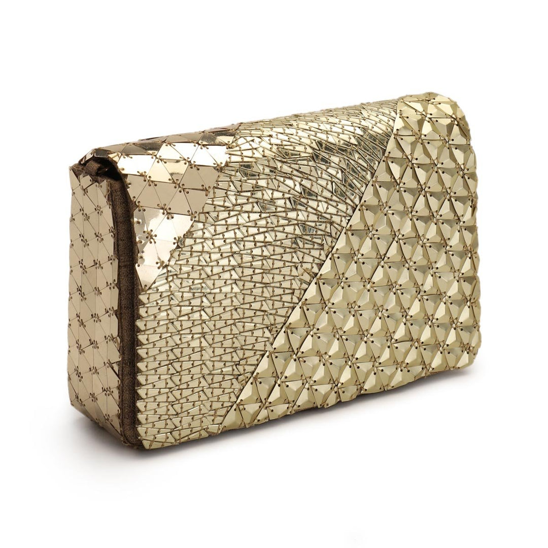 Gold Clutch The Purple Sack - Fabilicious Fashion