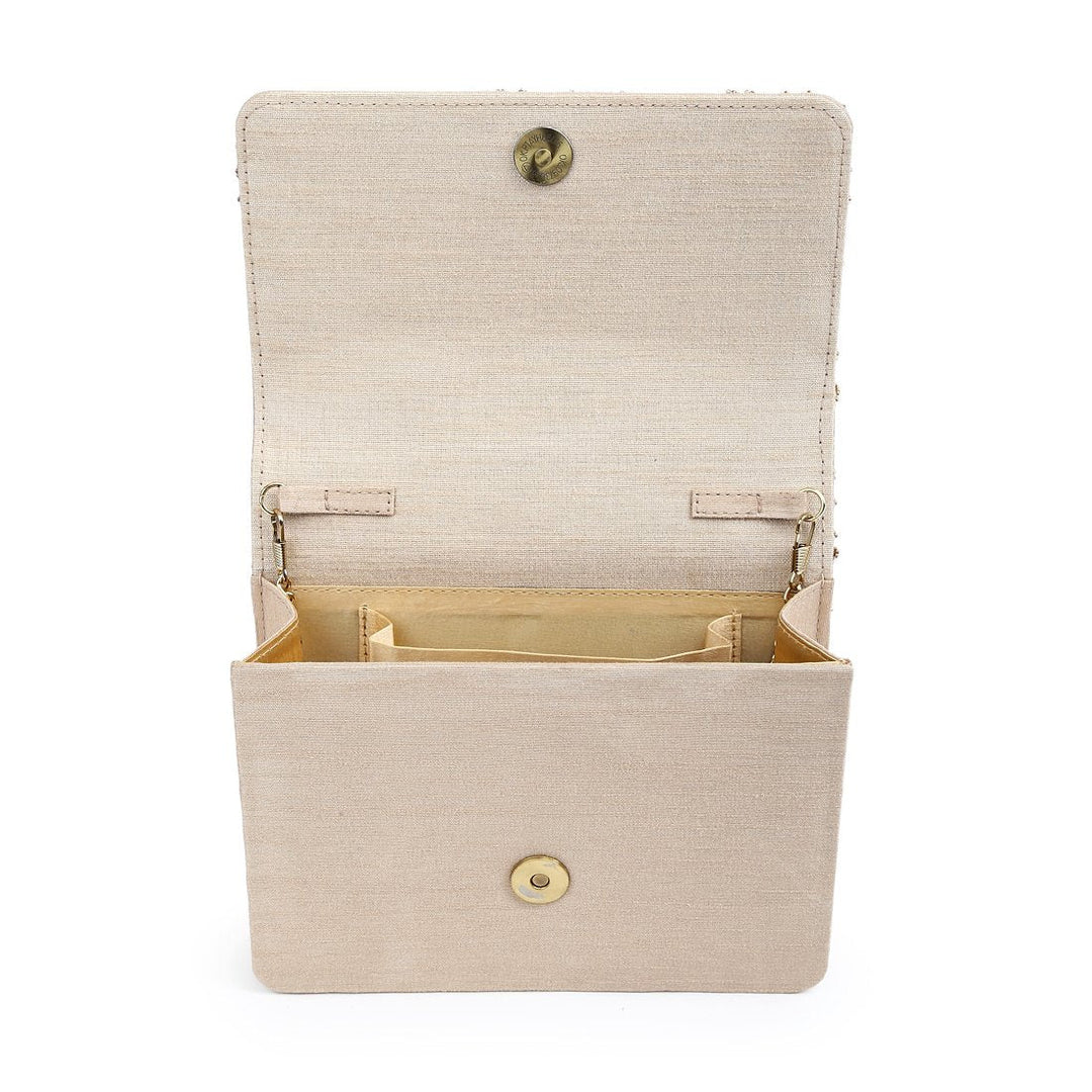 Gold Fern Clutch The Purple Sack - Fabilicious Fashion