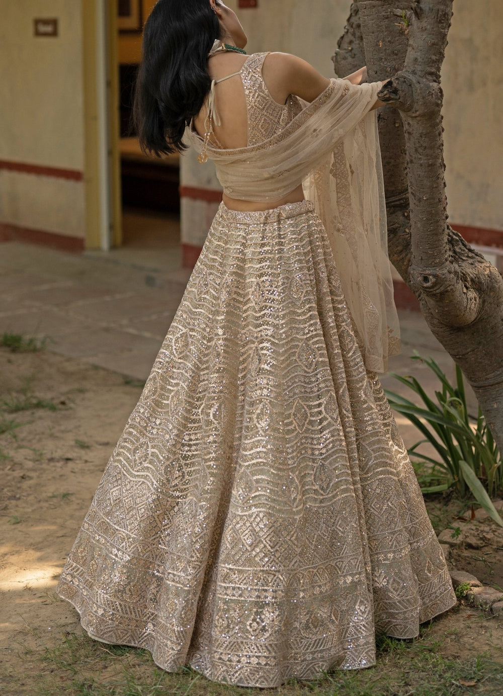 Gold Gota and Sequinned Lehenga Set Angad Singh - Fabilicious Fashion
