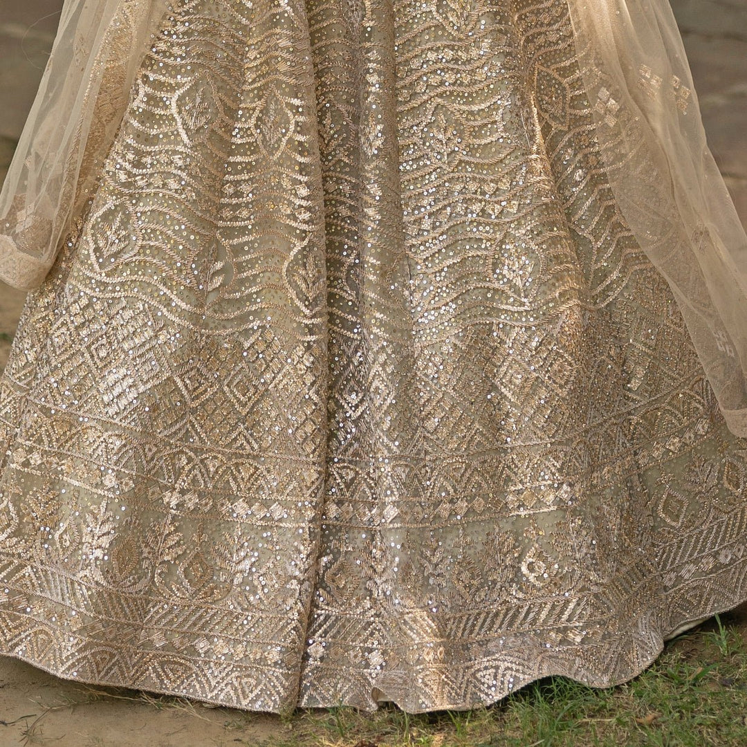 Gold Gota and Sequinned Lehenga Set Angad Singh - Fabilicious Fashion
