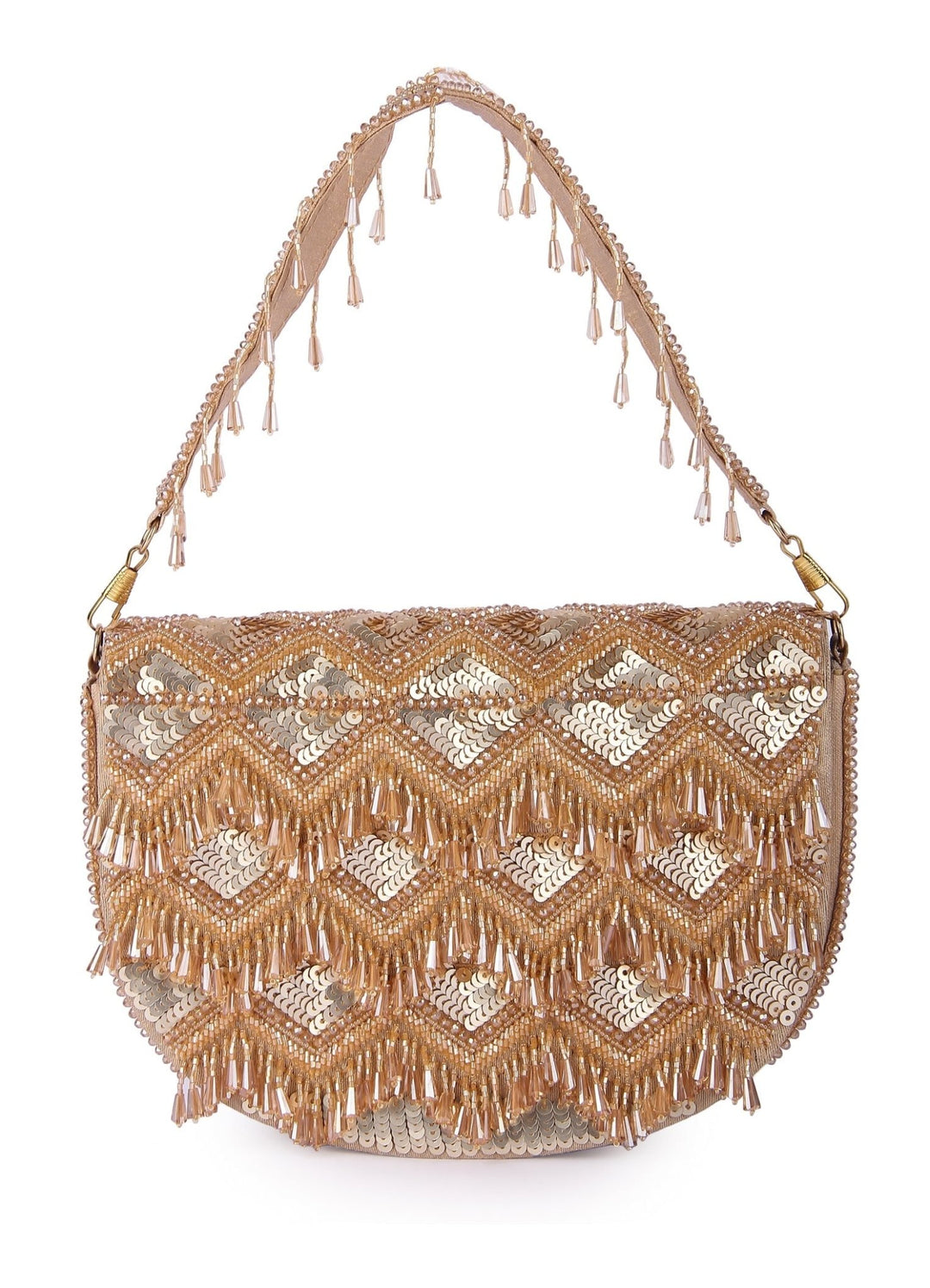 Gold Insiyaa Clutch The Purple Sack - Fabilicious Fashion