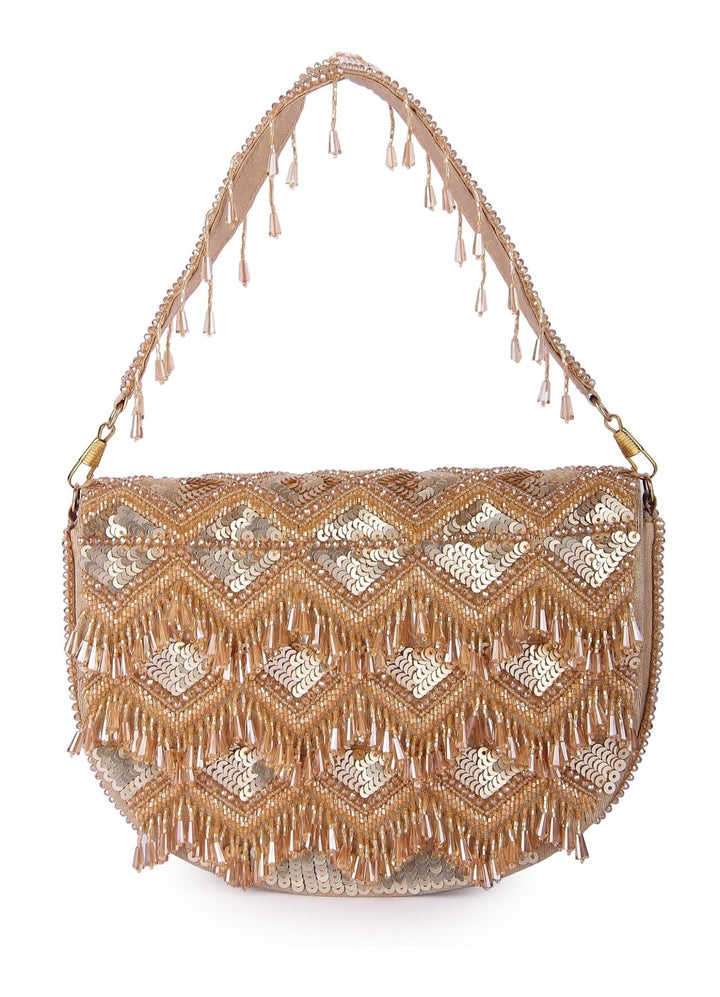 Gold Insiyaa Clutch The Purple Sack - Fabilicious Fashion