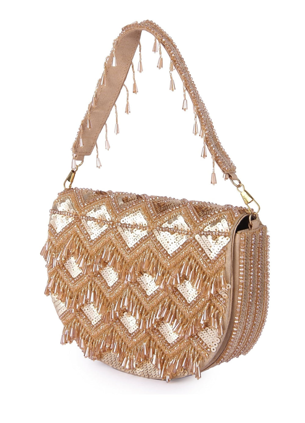 Gold Insiyaa Clutch The Purple Sack - Fabilicious Fashion