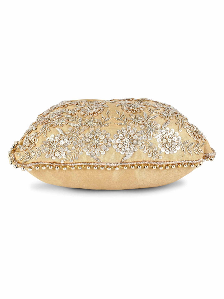 Gold Pearl Studded Potli The Purple Sack - Fabilicious Fashion