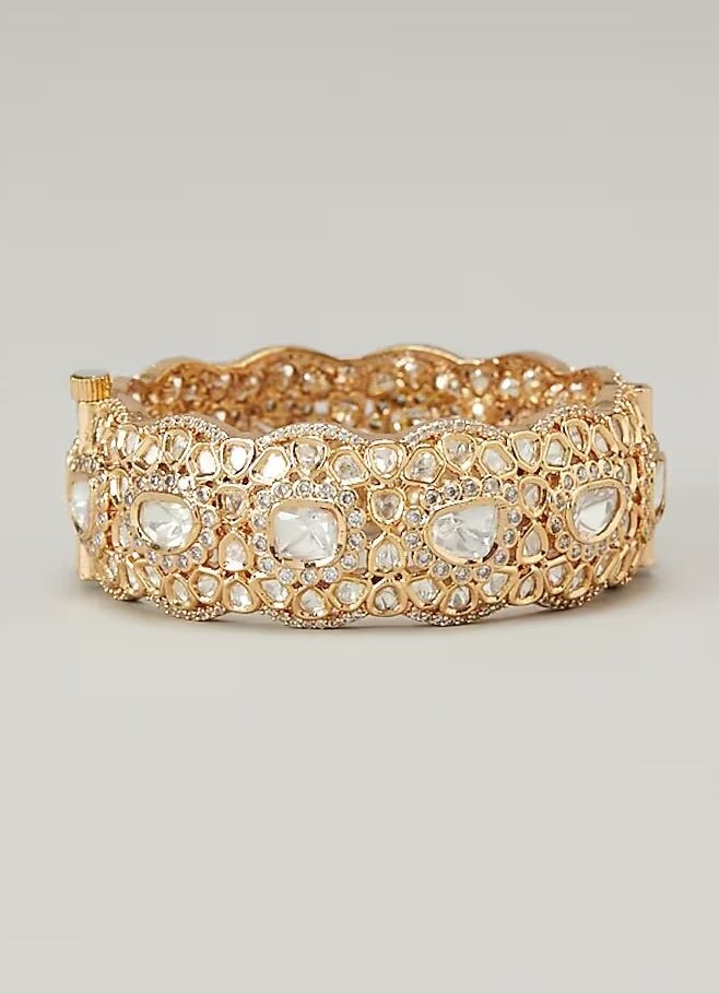 Gold Plated Kundan Kada Zevar By Geeta - Fabilicious Fashion