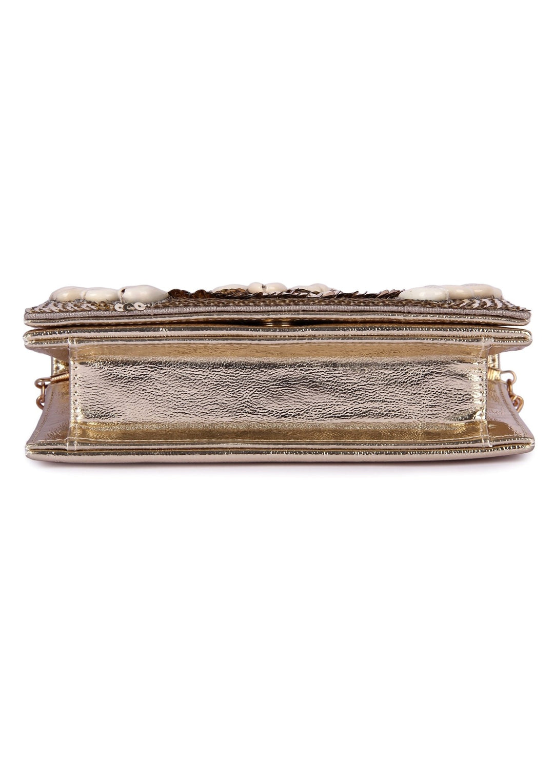Gold Shell Clutch The Purple Sack - Fabilicious Fashion
