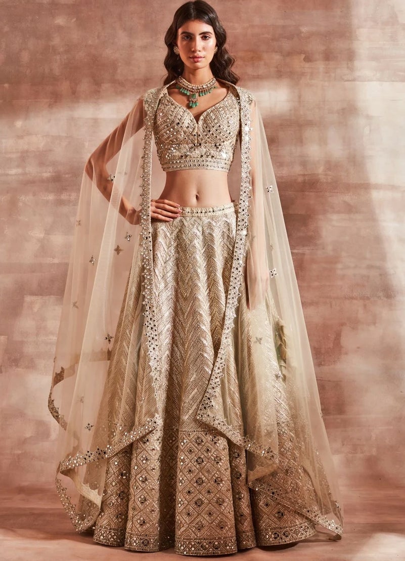 Gold Sitaara Bridal Lehenga Set Studio Iris - Fabilicious Fashion
