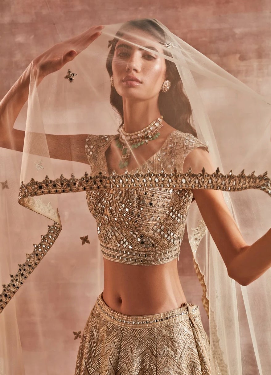 Gold Sitaara Lehenga Set Studio Iris - Fabilicious Fashion