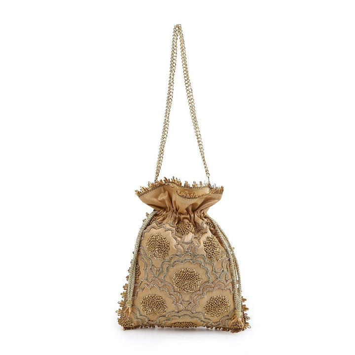 Gold Sparkle Potli The Purple Sack - Fabilicious Fashion