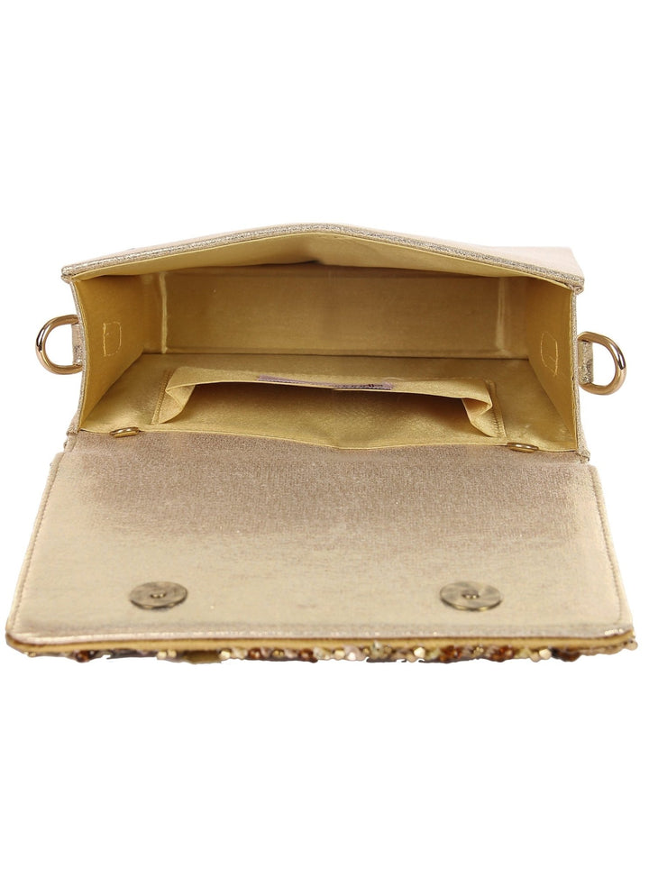 Golden Bing Bang Clutch The Purple Sack - Fabilicious Fashion