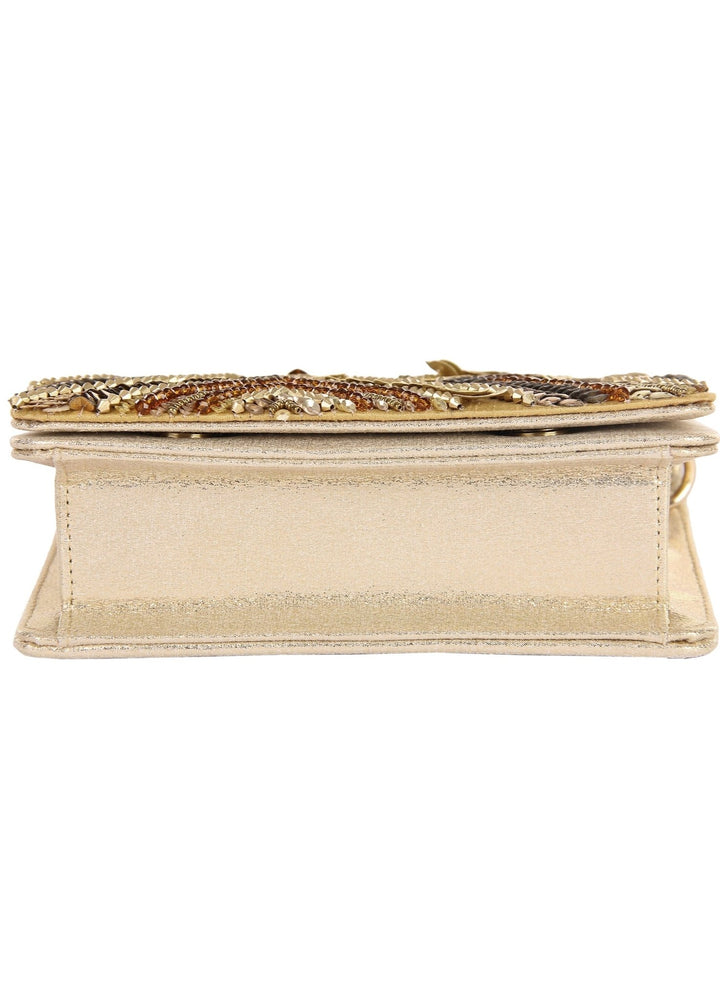 Golden Bing Bang Clutch The Purple Sack - Fabilicious Fashion