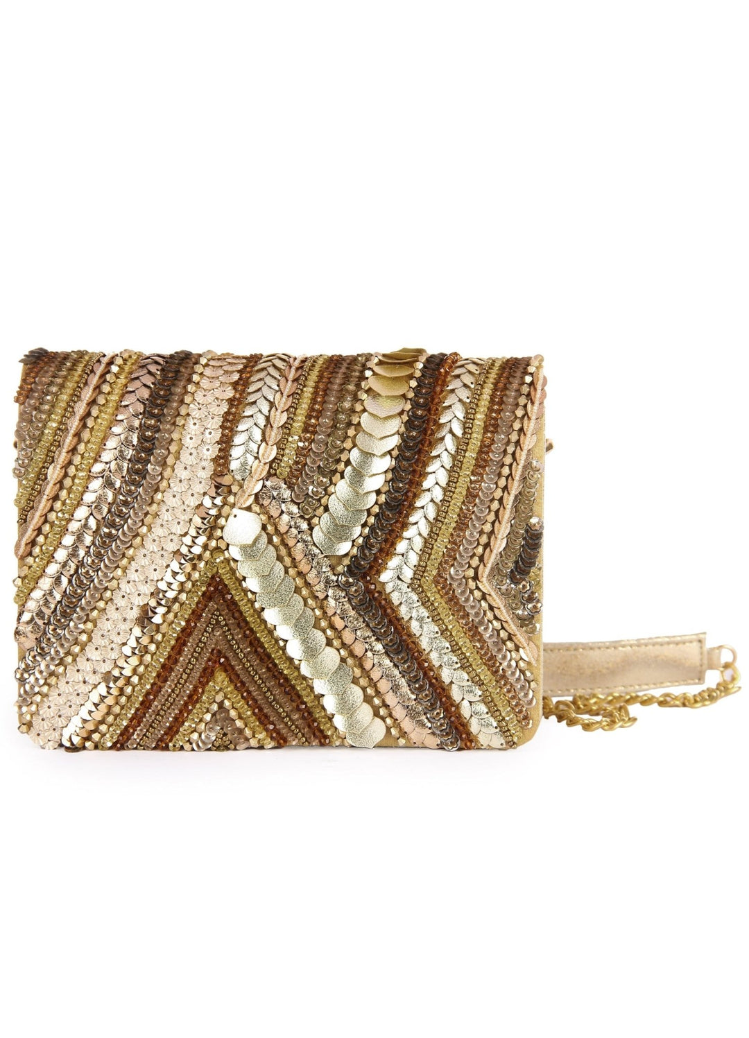 Golden Bing Bang Clutch The Purple Sack - Fabilicious Fashion
