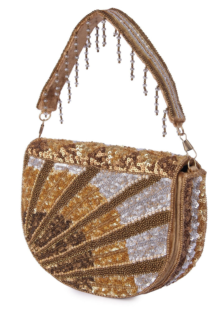 Golden Mihira Clutch The Purple Sack - Fabilicious Fashion