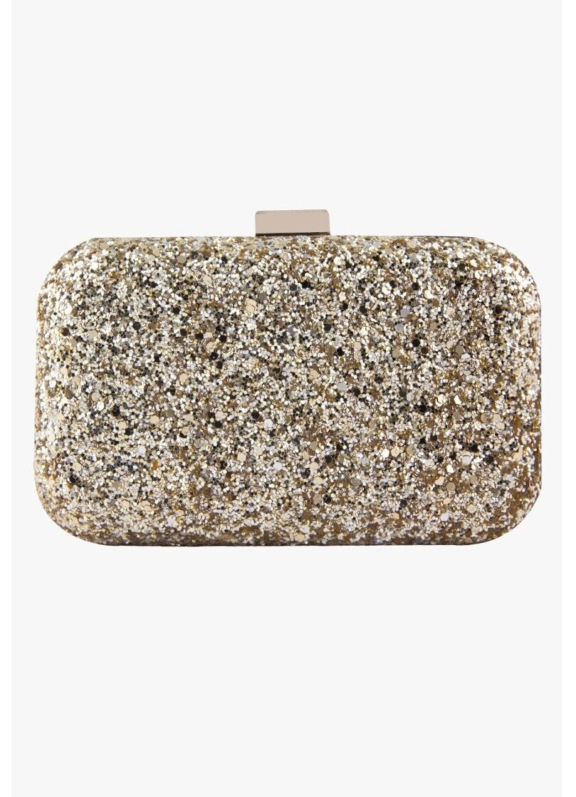 Golden Shimmer Clutch The Purple Sack - Fabilicious Fashion