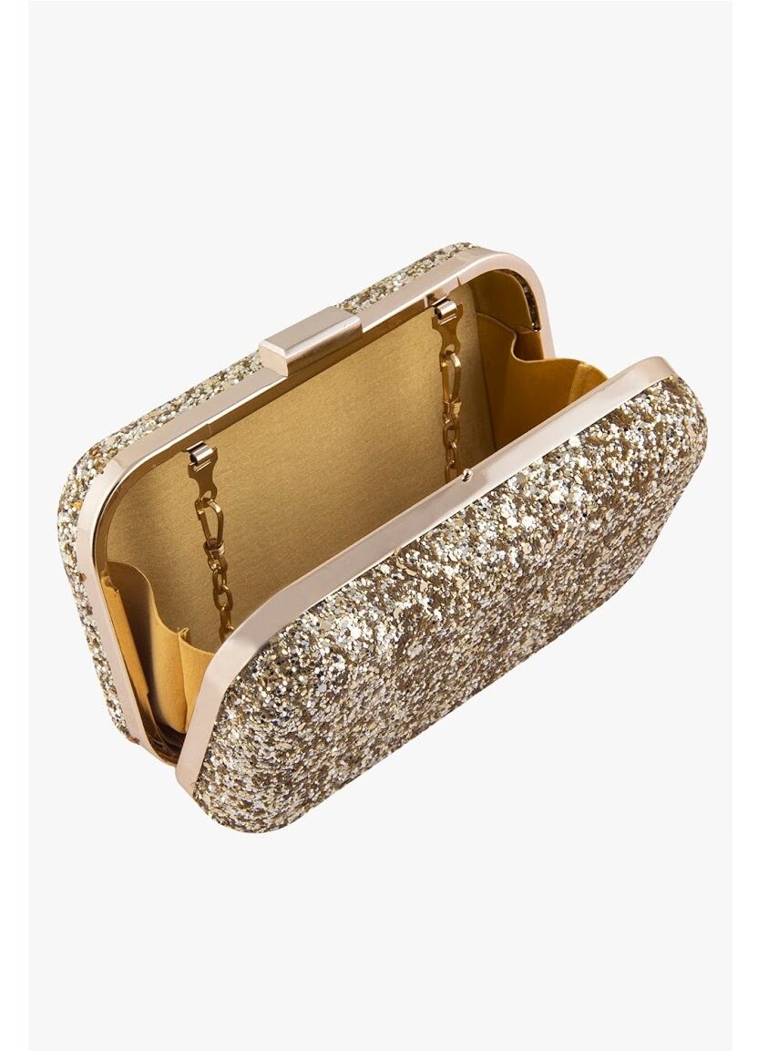Golden Shimmer Clutch The Purple Sack - Fabilicious Fashion