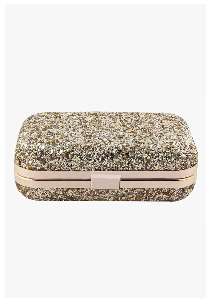 Golden Shimmer Clutch The Purple Sack - Fabilicious Fashion