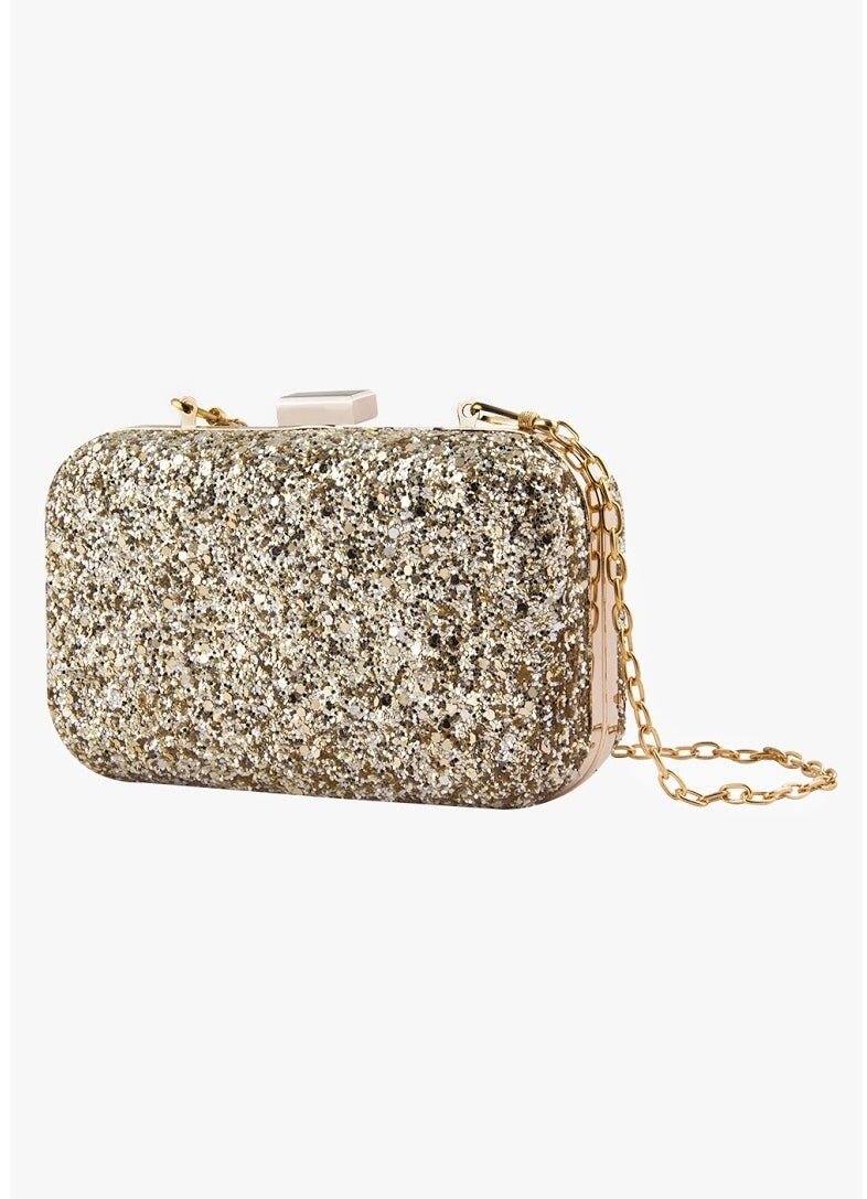 Golden Shimmer Clutch The Purple Sack - Fabilicious Fashion