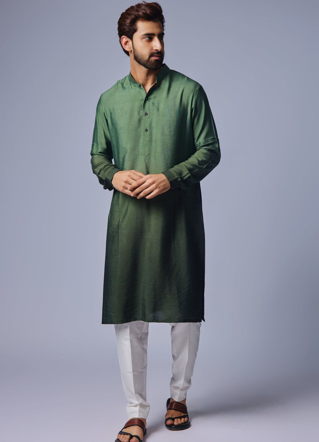 Green Ombre Shaded Kurta Set Chatenya Mittal - Fabilicious Fashion