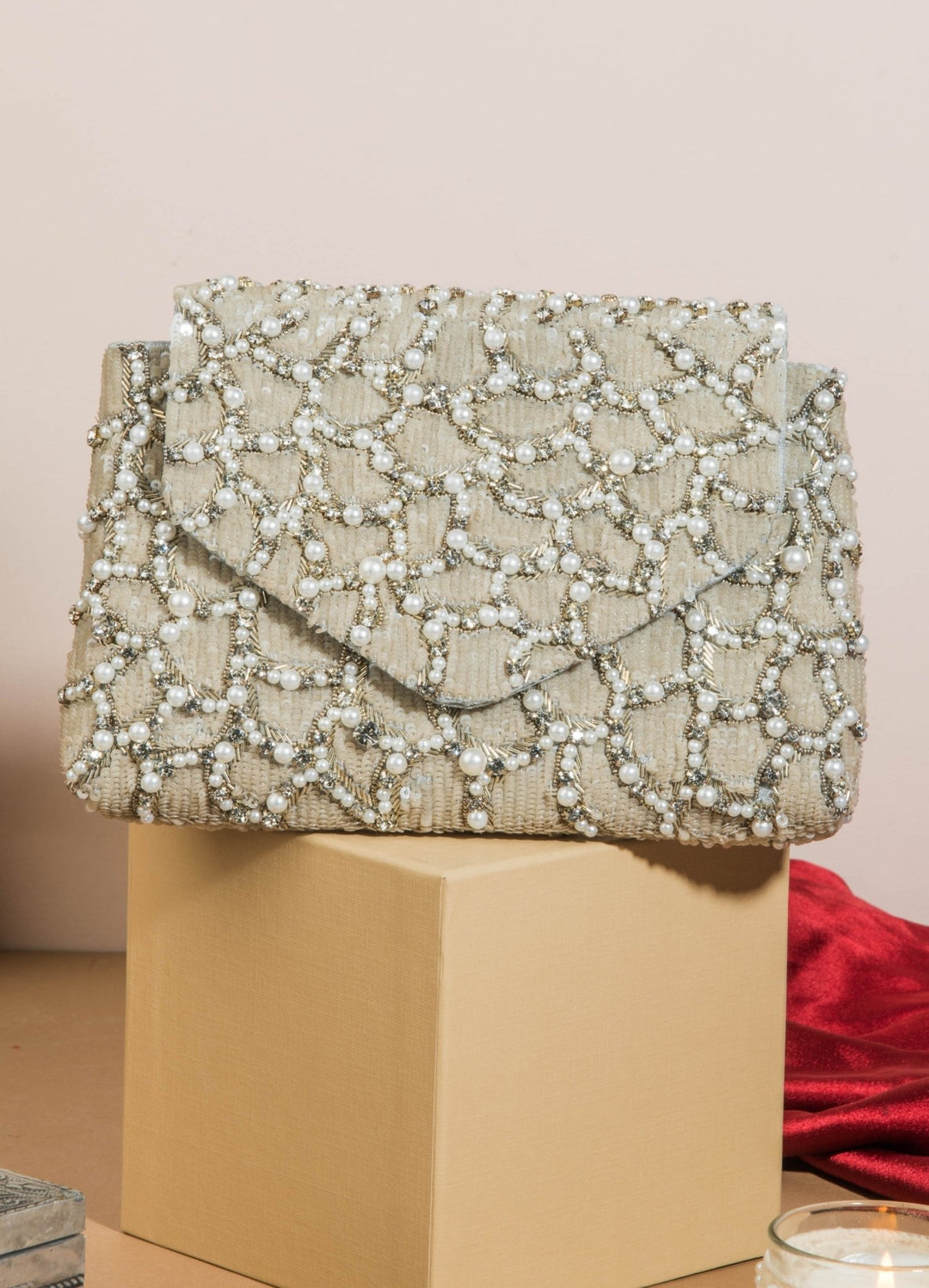 Grey Shine Clutch The Purple Sack - Fabilicious Fashion