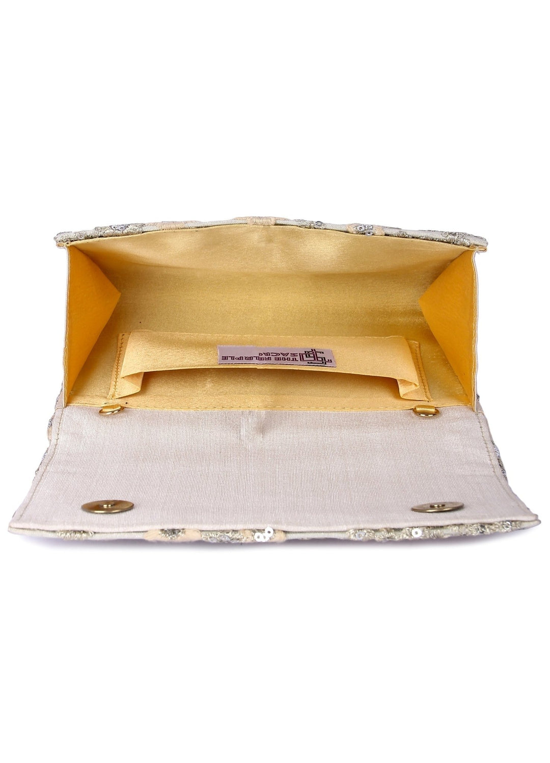 Gulaa Beige Clutch The Purple Sack - Fabilicious Fashion