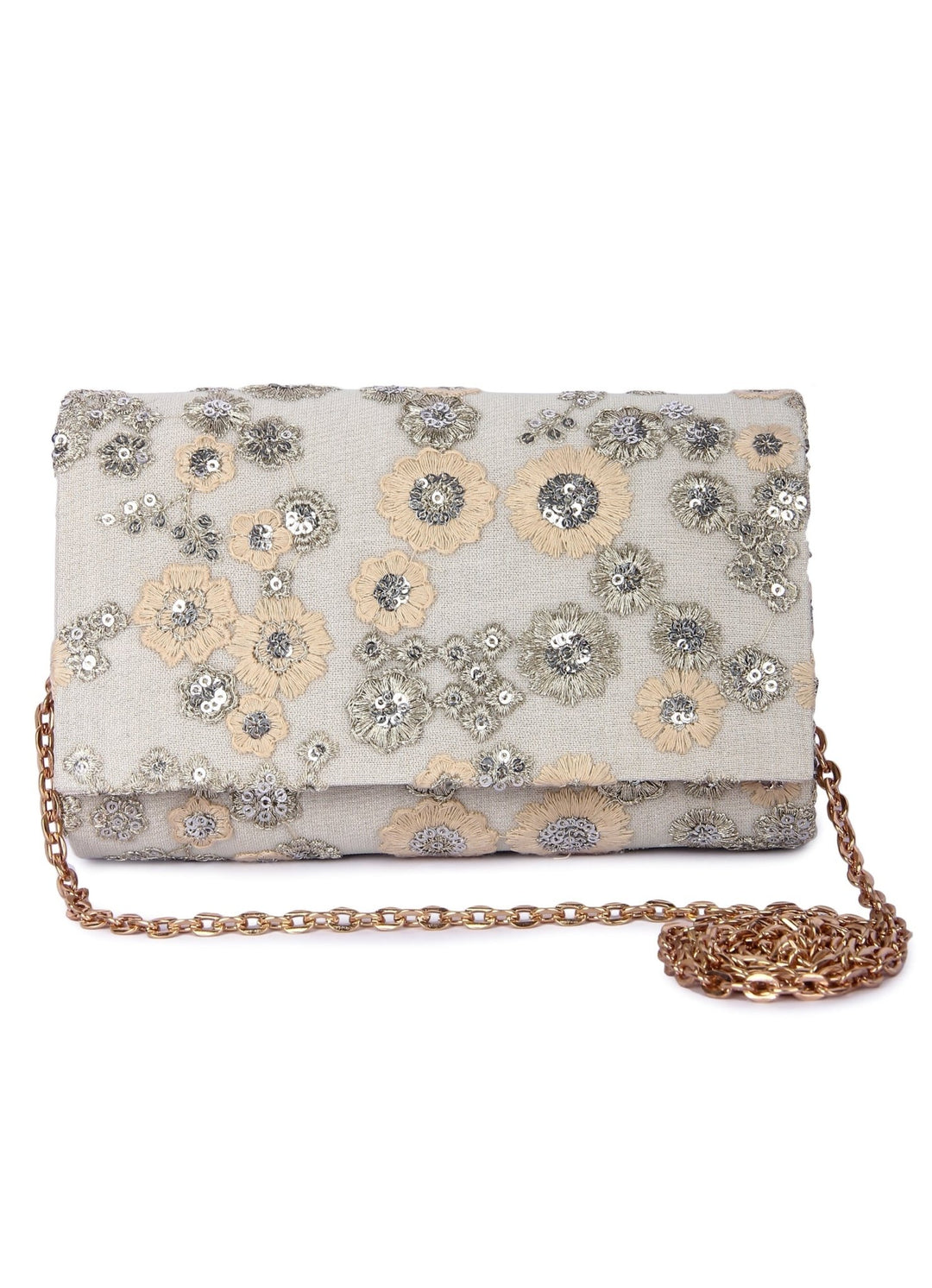 Gulaa Beige Clutch The Purple Sack - Fabilicious Fashion