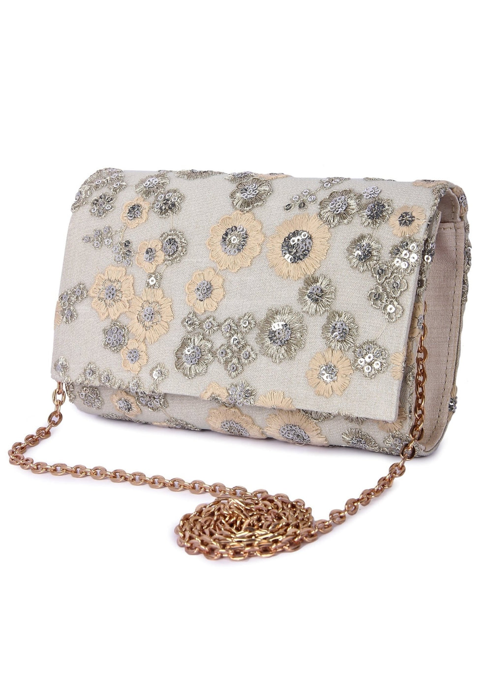 Gulaa Beige Clutch The Purple Sack - Fabilicious Fashion