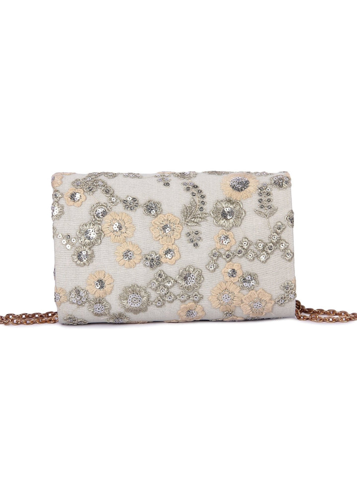 Gulaa Beige Clutch The Purple Sack - Fabilicious Fashion