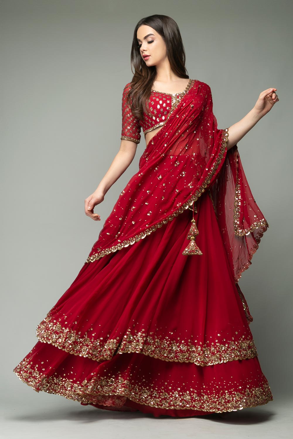 Haseena lehenga set for traditional engagement look