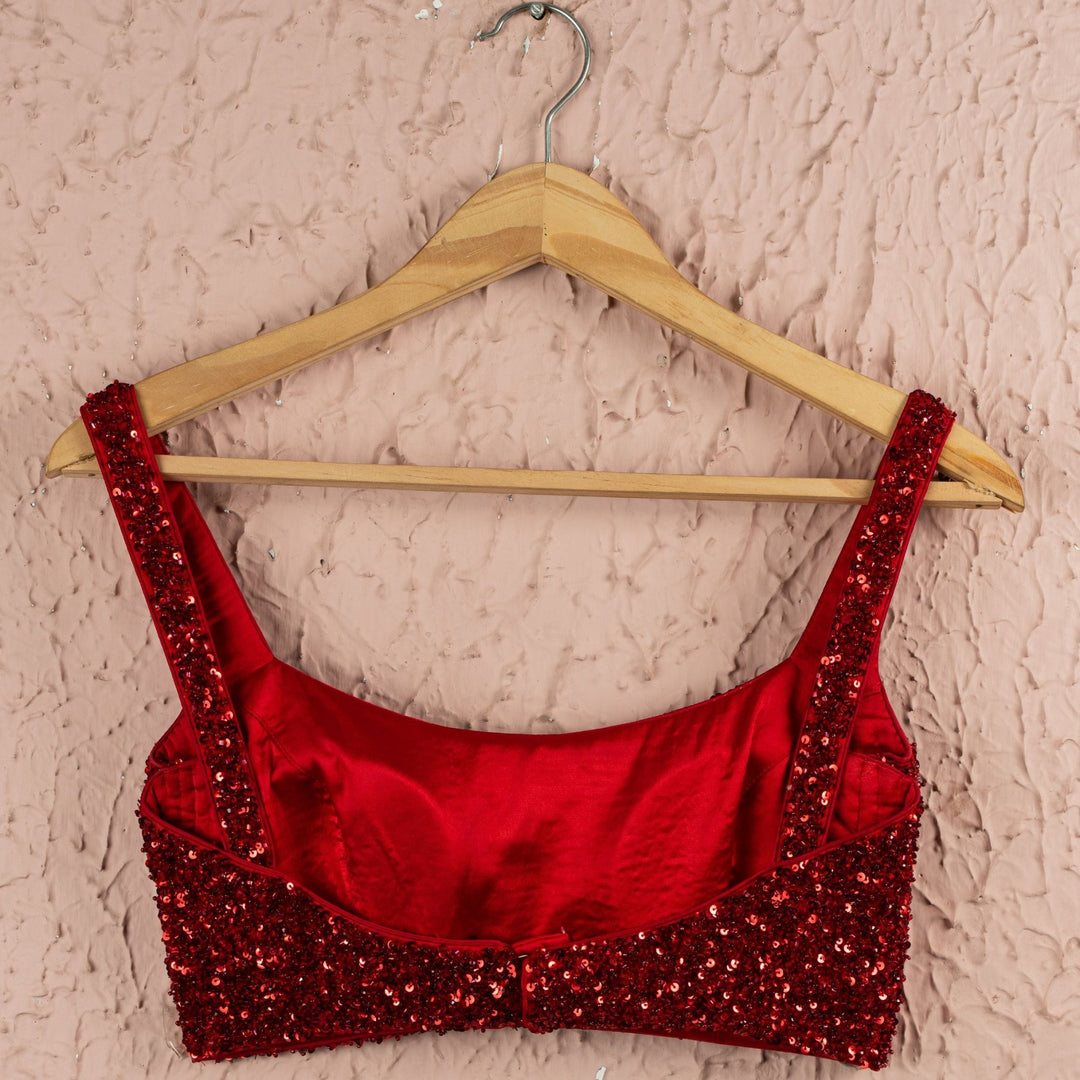 Hot Chilli Red Raw Silk Lehenga Set Anisha Shetty - Fabilicious Fashion