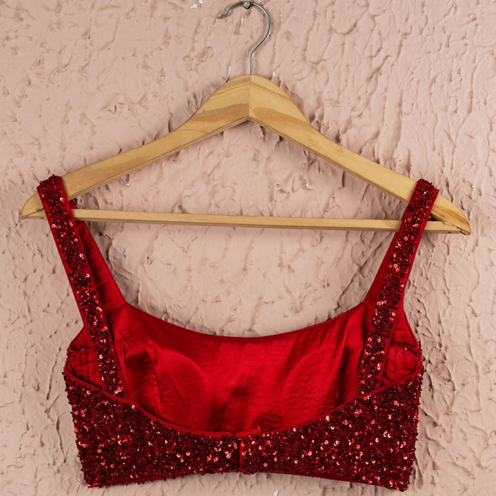 Hot Chilli Red Raw Silk Lehenga Set Anisha Shetty - Fabilicious Fashion
